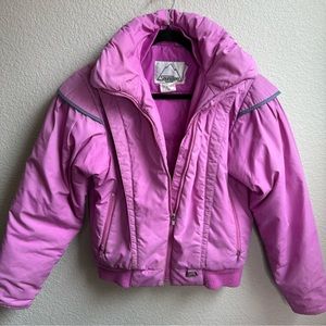 Vintage pink snow ski jacket